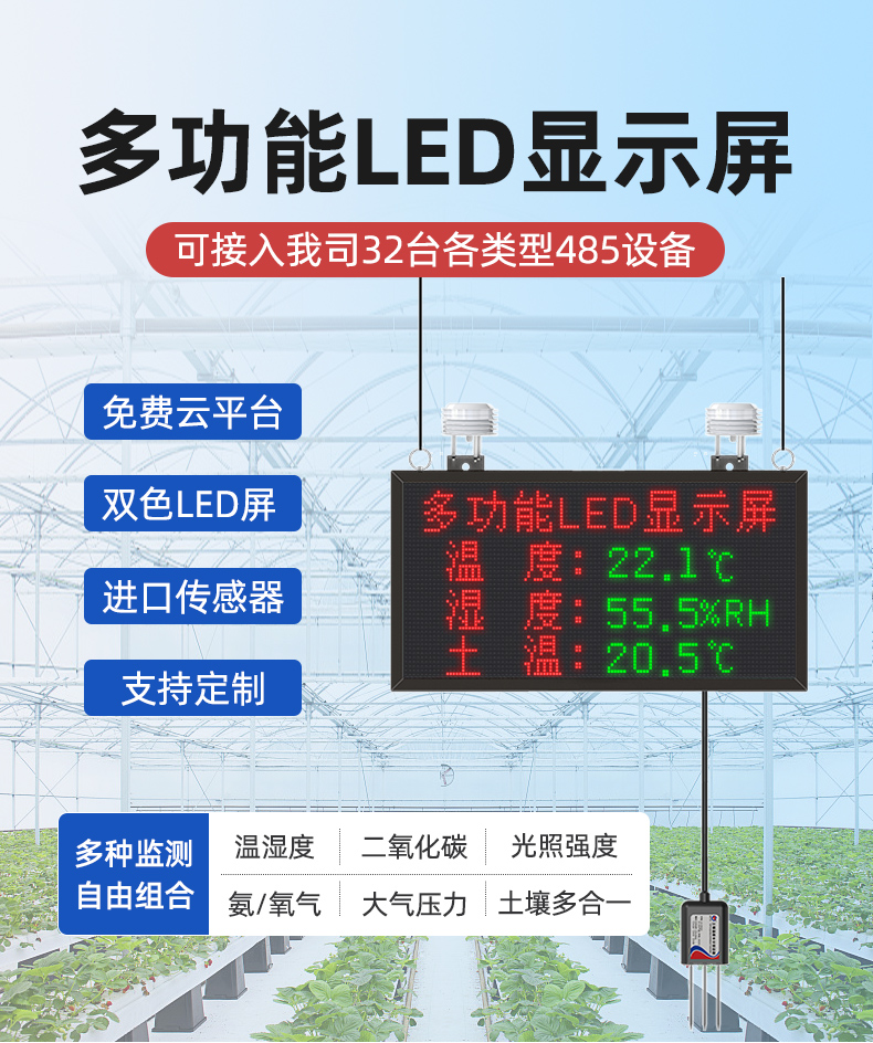 大棚溫濕度LED屏